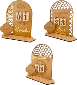 Ramadan Kalender Aus Holz Eid Countdown Kalender Mit Den Zahlen 0-9 Kombiniert Werden, Eid Mubarak Kalender Adventskalender Dekoration - B -Künstliche Weihnachtsbäume das Geschäft 68f9c273870834ba8e0be756b320ef30