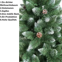 Weihnachtsbaum Diamant Kiefer Auf Naturstamm Mit Zapfen Dichter Christbaum 180cm -Künstliche Weihnachtsbäume das Geschäft 6af55b030844246642e0f72360adcb52