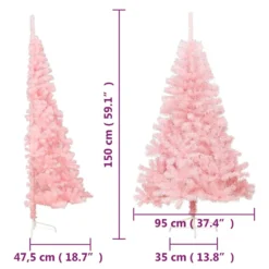 VidaXL Künstlicher Halb-Weihnachtsbaum Mit Ständer Rosa 150 Cm PVC -Künstliche Weihnachtsbäume das Geschäft 6eadd85b21820bc790b529eea51120f1
