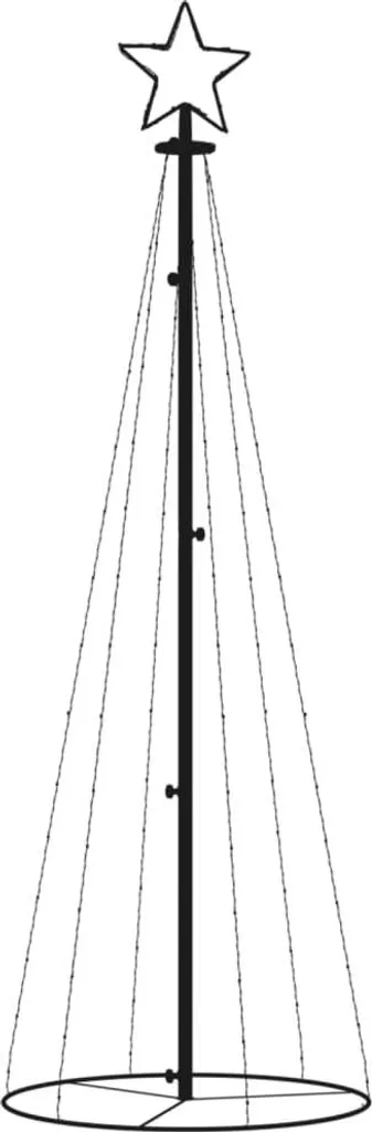 VidaXL LED-Weihnachtsbaum Kegelform Warmweiß 108 LEDs 70x180 Cm 3 VidaXL LED-Weihnachtsbaum Kegelform Warmweiß 108 LEDs 70x180 Cm – Bild 3