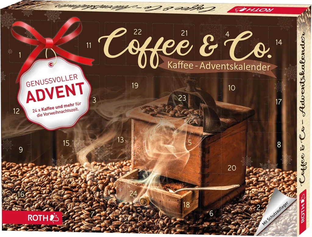 ROTH Kaffee-Adventskalender 'Coffee & Co.' 2022 Gefüllt Mit Kaffeegenuss Und Zubehör, Kaffeesorten-Kalender Zur Vorweihnachtszeit 1 ROTH Kaffee-Adventskalender 'Coffee & Co.' 2022 Gefüllt Mit Kaffeegenuss Und Zubehör, Kaffeesorten-Kalender Zur Vorweihnachtszeit