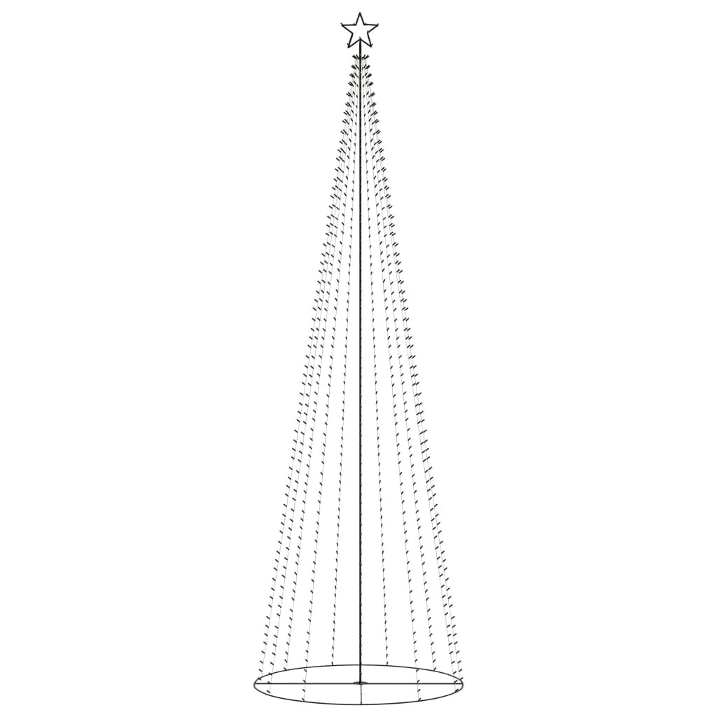 VidaXL Weihnachtsbaum Kegelform 752 Warmweiße LEDs Deko 160x500 Cm 1 VidaXL Weihnachtsbaum Kegelform 752 Warmweiße LEDs Deko 160x500 Cm