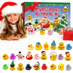 24 Tage Weihnachts Countdown Kalenderbox,2022 Weihnachts Adventskalender,Kleine Enten Spielzeug,Weihnachtsgeschenke Für Kinder