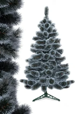 Saska Garden Weihnachtsbaum Künstlich 180cm - Schöne Weihnachtsdeko - PVC Künstlicher Weihnachtsbaum - Tannenbaum Künstlich Mit Schnee-Effekt