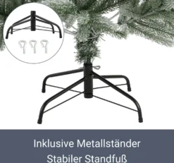Juskys Künstlicher Weihnachtsbaum Talvi 180 Cm Mit Schnee & Metall Ständer, Naturgetreu, Einfacher Aufbau, Tannenbaum Christbaum Weihnachtsdeko Künstlich -Künstliche Weihnachtsbäume das Geschäft 79e0fda1b7eddf4dab6dd11670ccede8