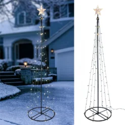 Garten-Weihnachtsbaum 240 Cm Mit 150 Warmweißen LED 76618