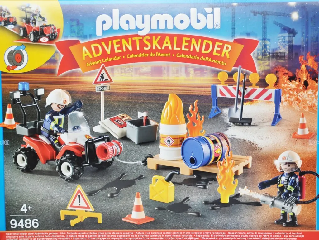 PLAYMOBIL, Adventskalender "Feuerwehreinsatz Auf Der Baustelle", 9486 4 PLAYMOBIL, Adventskalender "Feuerwehreinsatz Auf Der Baustelle", 9486 – Bild 4