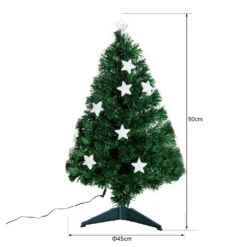 HOMCOM Weihnachtsbaum 0,9 M Christbaum Kunsttanne 90 Äste Mit LED-Lichtern Anti-Rutsch-Pads Zerlegbar Glasfaser-Farbwechsler PVC Metall Grün 45 X 45 X 90 Cm -Künstliche Weihnachtsbäume das Geschäft 7d30629a7b9208b71f0460ab88292824