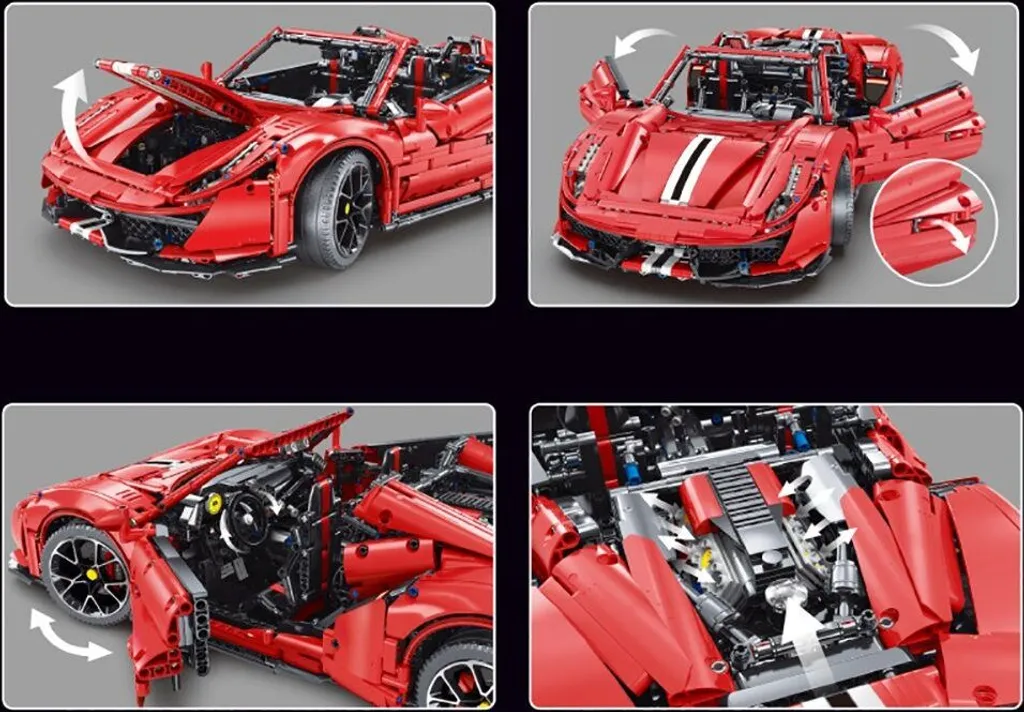 TAIGAOLE 5005 Statische Version Sportwagen MOC Klemmbausteine 3608Teile 1:8 3 TAIGAOLE 5005 Statische Version Sportwagen MOC Klemmbausteine 3608Teile 1:8 – Bild 3