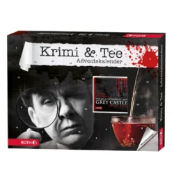 ROTH Krimi + Tee-Adventskalender 2021 Gefüllt Mit Hochwertigen Teesorten Und Einem Krimi-Buch, Krimi + Teebeutel-Kalender Für Die Weihnachtszeit