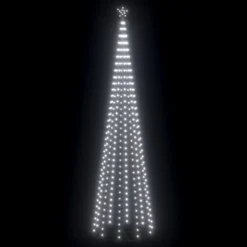 VidaXL Weihnachtsbaum-Dekoration Kegelform 752 LEDs 160x500cm Kaltweiß