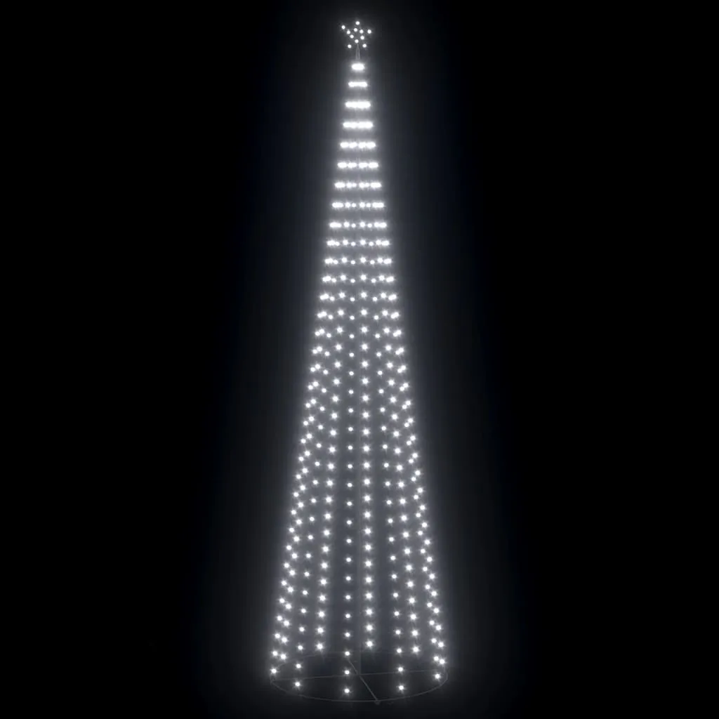 VidaXL Weihnachtsbaum-Dekoration Kegelform 752 LEDs 160x500cm Kaltweiß 1 VidaXL Weihnachtsbaum-Dekoration Kegelform 752 LEDs 160x500cm Kaltweiß