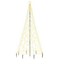 VidaXL LED-Weihnachtsbaum Mit Metallstange 500 LEDs Warmweiß 3 M