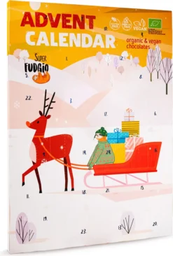 Vegan Adventskalender Mit ORGANIC Schokolade | BIO Weihnachtskalender 2022 | Snack-Kalender Für 2022