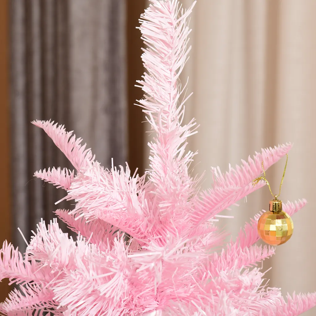 HOMCOM Künstlicher Weihnachtsbaum 1,5 M Christbaum Mit Abnehmbarer Und Faltbarer Basis Tannenbaum Einfacher Aufbau 576 Äste Flammhemmend Automatisch PVC Rosa Ø75 X 150 Cm 8 HOMCOM Künstlicher Weihnachtsbaum 1,5 M Christbaum Mit Abnehmbarer Und Faltbarer Basis Tannenbaum Einfacher Aufbau 576 Äste Flammhemmend Automatisch PVC Rosa Ø75 X 150 Cm – Bild 8