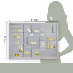 Design Adventskalender (leer, 51cm Breit, Goldprägung) Zum Selbst Befüllen -Künstliche Weihnachtsbäume das Geschäft 87609bc33ce92b124ac0b1188fb7eacb