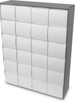 Itenga Adventskalender Zum Füllen Quader XL 6x4 (außen Grau)