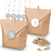 Itenga SET Adventskalender 24x Tüten + Klammern + Zahlensticker (Z31)