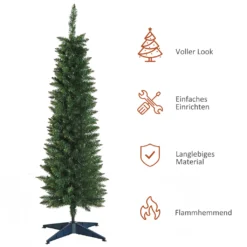 HOMCOM Weihnachtsbaum 1,5 M Christbaum Kunsttanne 294 Äste Zerlegbar PVC Grün ∅46 X 150 Cm -Künstliche Weihnachtsbäume das Geschäft 8c255eea3435b26320613b3aecad362e
