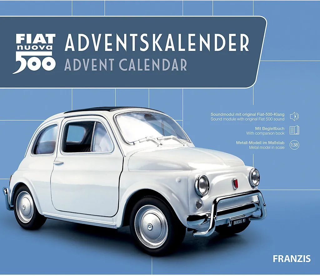 FRANZIS Spielwaren Adventskalender Fiat 500 Adventskalender Zum Basteln & Malen Saison Adventskalender 1 FRANZIS Spielwaren Adventskalender Fiat 500 Adventskalender Zum Basteln & Malen Saison Adventskalender