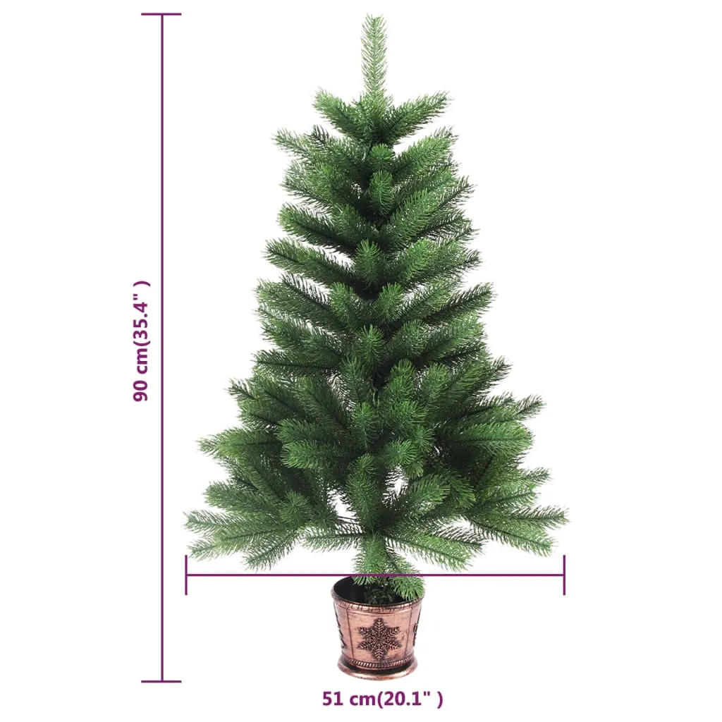 VidaXL Künstlicher Weihnachtsbaum Naturgetreue Nadeln 90 Cm Grün 7 VidaXL Künstlicher Weihnachtsbaum Naturgetreue Nadeln 90 Cm Grün – Bild 7