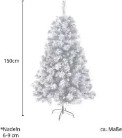 SVITA Künstlicher Weihnachtsbaum Tannenbaum Deko Christbaum Kunstbaum PVC 150 Cm Weiß -Künstliche Weihnachtsbäume das Geschäft 93b2500b39bad9b0afe79a6fcf08ae48