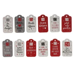 Anhänger Adventskalender Sprüche, DIY, 24tlg, 4,5x8cm 7 Anhänger Adventskalender Sprüche, DIY, 24tlg, 4,5x8cm -Künstliche Weihnachtsbäume das Geschäft 98fb934b7deba932440fb6b7675c3412