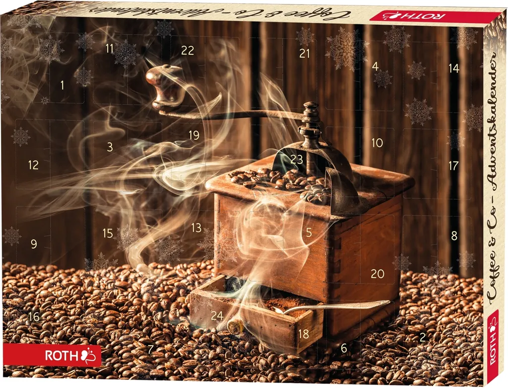 ROTH Kaffee-Adventskalender 'Coffee & Co.' 2022 Gefüllt Mit Kaffeegenuss Und Zubehör, Kaffeesorten-Kalender Zur Vorweihnachtszeit 5 ROTH Kaffee-Adventskalender 'Coffee & Co.' 2022 Gefüllt Mit Kaffeegenuss Und Zubehör, Kaffeesorten-Kalender Zur Vorweihnachtszeit – Bild 5