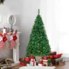 COSTWAY 150cm Künstlicher Weihnachtsbaum, Tannenbaum Mit Metallständer, Christbaum PVC Nadeln, Kunstbaum Weihnachten Ideal Für Zuhause, Büro, Geschäfte Und Hotels, Grün