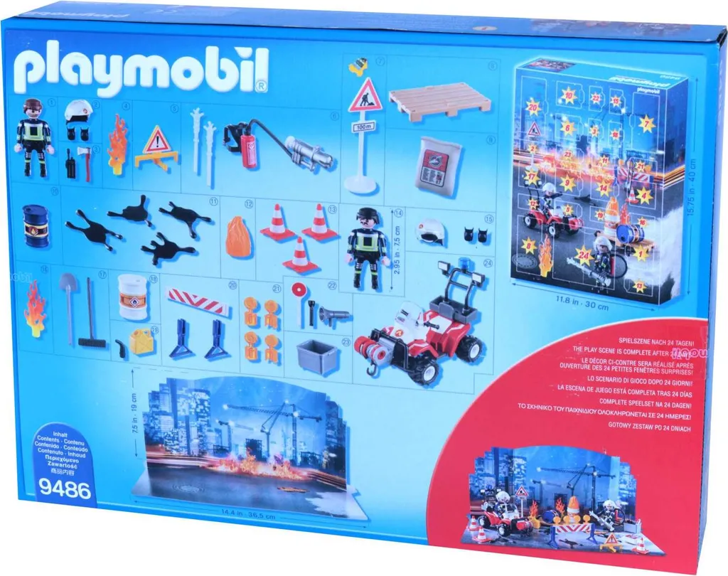 PLAYMOBIL, Adventskalender "Feuerwehreinsatz Auf Der Baustelle", 9486 6 PLAYMOBIL, Adventskalender "Feuerwehreinsatz Auf Der Baustelle", 9486 – Bild 6