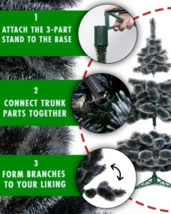 Saska Garden Weihnachtsbaum Künstlich 180cm - Schöne Weihnachtsdeko - PVC Künstlicher Weihnachtsbaum - Tannenbaum Künstlich Mit Schnee-Effekt -Künstliche Weihnachtsbäume das Geschäft a39d874ec4c9c90ad045197026889bd0