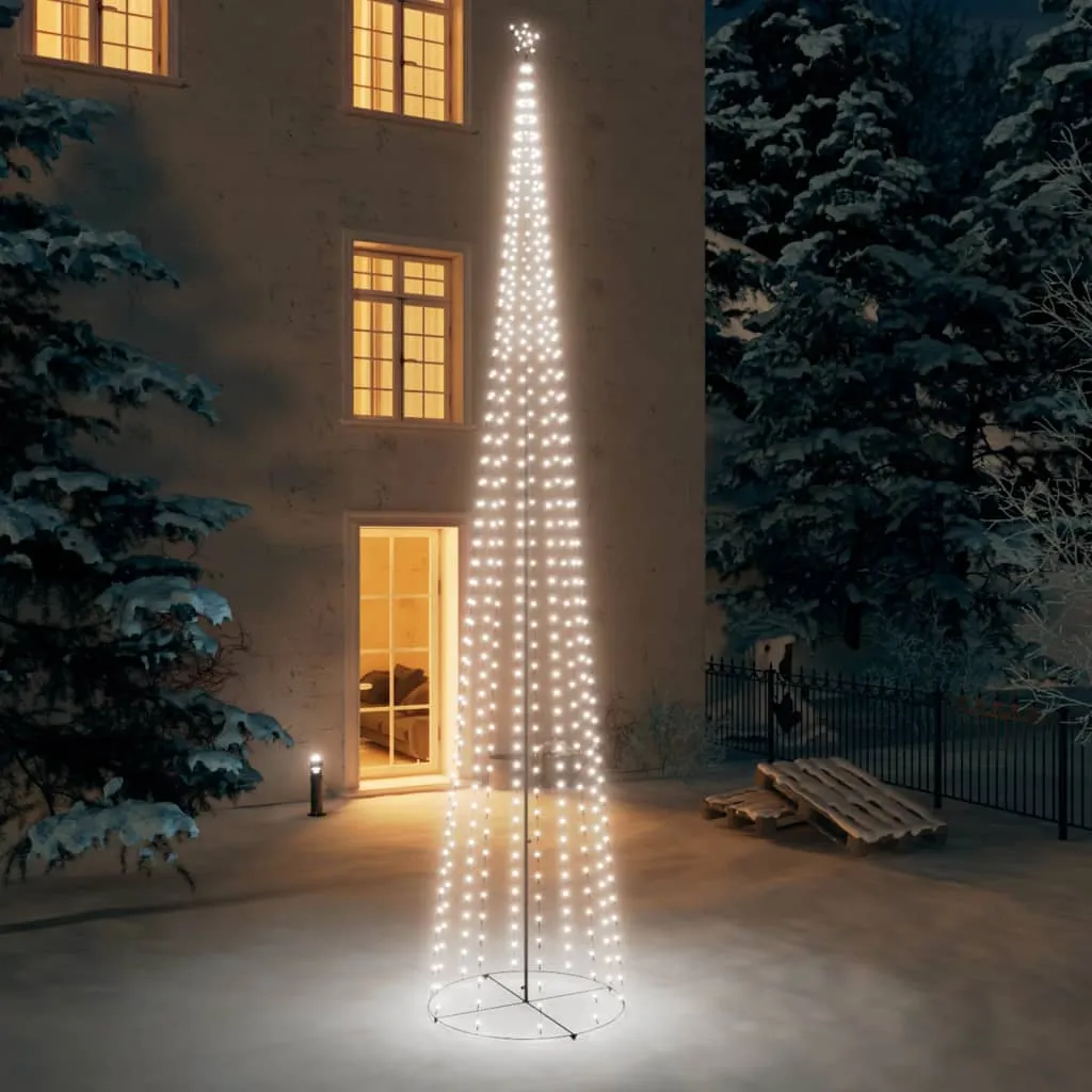 VidaXL Weihnachtsbaum-Dekoration Kegelform 752 LEDs 160x500cm Kaltweiß 2 VidaXL Weihnachtsbaum-Dekoration Kegelform 752 LEDs 160x500cm Kaltweiß – Bild 2