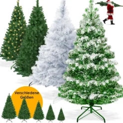 KESSER® Weihnachtsbaum Künstlich , Tannenbaum , Farbe:Schnee, Größe:210cm