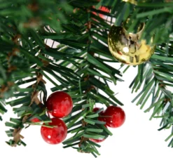 HOMCOM Weihnachtsbaum Christbaum Mit Stechpalmenbeeren, Kugeln Und LED-Lichtern Grün PVC ∅20 X 60 Cm -Künstliche Weihnachtsbäume das Geschäft a62a9b1ad72d438bcb790d4c3f4aa0fb