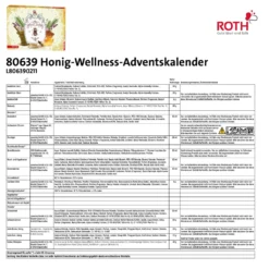 ROTH Honig-Wellness-Adventskalender 2021 Gefüllt Mit Honig-Wellnessartikeln, Entspannungs-Kalender Zur Vorweihnachtszeit -Künstliche Weihnachtsbäume das Geschäft a73e6d5b52eb0226fd1faed51e376bd0