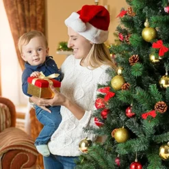 210 Cm Künstlicher Weihnachtsbaum, Partybaum Mit Klappbaren Zweigen Und Metallständer, 960 Zweigspitzen, Einfache Montage, Grün, Weihnachtsdekoration Für Büro Und Wohnzimmer -Künstliche Weihnachtsbäume das Geschäft a88af305e1b0ef0348110930fc993b07