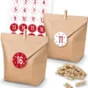 Itenga SET Adventskalender 24x Tüten + Klammern + Zahlensticker (Z39)