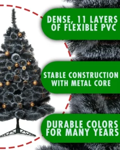 Saska Garden Weihnachtsbaum Künstlich 180cm - Schöne Weihnachtsdeko - PVC Künstlicher Weihnachtsbaum - Tannenbaum Künstlich Mit Schnee-Effekt -Künstliche Weihnachtsbäume das Geschäft b5b66f50831b7868c232582c77bbded4