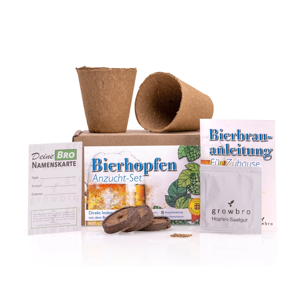Growbro Hopfen Anzuchtset | Der Weg Zu DEINEM EIGENEN BIER | Das Geschenk Für Männer, Freunde & Papa 1 Growbro Hopfen Anzuchtset | Der Weg Zu DEINEM EIGENEN BIER | Das Geschenk Für Männer, Freunde & Papa