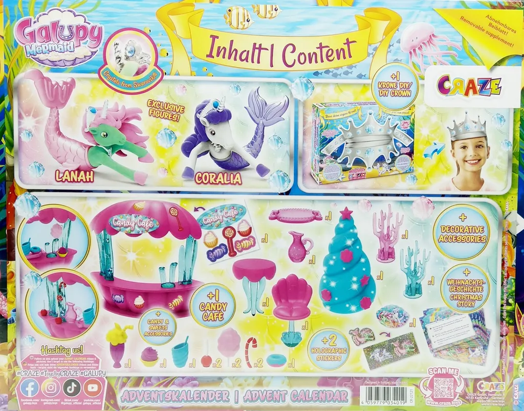 CRAZE Spielwaren Adventskalender Galupy Mermaid Adventskalender Zum Spielen Saison Adventskalender Blackoffer2022 2 CRAZE Spielwaren Adventskalender Galupy Mermaid Adventskalender Zum Spielen Saison Adventskalender Blackoffer2022 – Bild 2