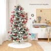 COSTWAY 180cm Künstlicher Weihnachtsbaum Mit Schnee, Tannenbaum Mit Metallständer, Christbaum 1870 PVC&PE Zweigen, Kunstbaum Weihnachten Klappsystem Ideal Für Zuhause, Büro, Geschäfte