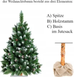 Weihnachtsbaum Diamant Kiefer Auf Naturstamm Mit Zapfen Dichter Christbaum 180cm -Künstliche Weihnachtsbäume das Geschäft bc7a903128646e436d5a90f09fa45b96