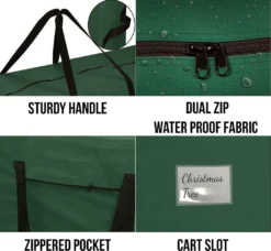 Weihnachtsbaum Aufbewahrungstasche 125 Cm Weihnachtsbaumtasche Transporthülle Weihnachtsbäume Tannenbaum Aufbewahrung Tasche - Rechteck Grün [125] -Künstliche Weihnachtsbäume das Geschäft be1edd8e27f6655e56dc94747add655f