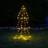 Metall Tannenbaum Schwarz Mit 90 LED In Warmweiß - 3D Design / 91 Cm - Für Innen Und Außen