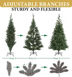 Giftsome Weihnachtsbaum - Künstlicher Weihnachtsbaum Mit LED-Beleuchtung - Klappbare Äste - Warmweißes Licht - 185 CM - Grün 9 Giftsome Weihnachtsbaum - Künstlicher Weihnachtsbaum Mit LED-Beleuchtung - Klappbare Äste - Warmweißes Licht - 185 CM - Grün -Künstliche Weihnachtsbäume das Geschäft bfb7b140ebf4e583fc80a87552941323