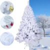 Wolketon 180cm Weihnachtsbaum Beflockung Christbaum PVC Baum Kuenstlicher Tannenbaum Weiss