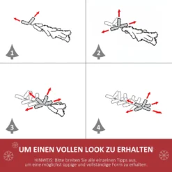 HOMCOM Weihnachtsbaum 0,9 M Christbaum Kunsttanne 90 Äste Mit LED-Lichtern Anti-Rutsch-Pads Zerlegbar Glasfaser-Farbwechsler PVC Metall Grün 45 X 45 X 90 Cm -Künstliche Weihnachtsbäume das Geschäft c18adfdcc7a2eb45249fd28a7fc452af