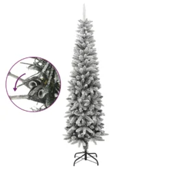 VidaXL Künstlicher Weihnachtsbaum Beschneit Schlank 240 Cm PVC&PE -Künstliche Weihnachtsbäume das Geschäft c34145527d81494eae722fc771d21a8f