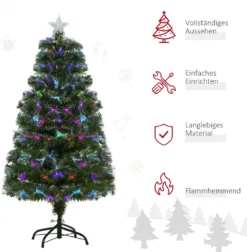 HOMCOM Weihnachtsbaum 1,2 M Christbaum Kunsttanne 130 Zweige Metallfuß PVC Mehrfarbige Lichteffekte Ø66 X 120H Cm -Künstliche Weihnachtsbäume das Geschäft c502862557694ae842e2f64ae6e74e36