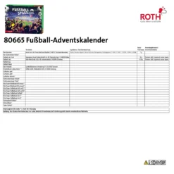 ROTH Fußballspaß Adventskalender 2022 - Fußball Kalender Mit 24 Gadgets Für Die Weltmeisterschaft In Der Adventszeit -Künstliche Weihnachtsbäume das Geschäft c5922419f3a35759d3da44645261015f